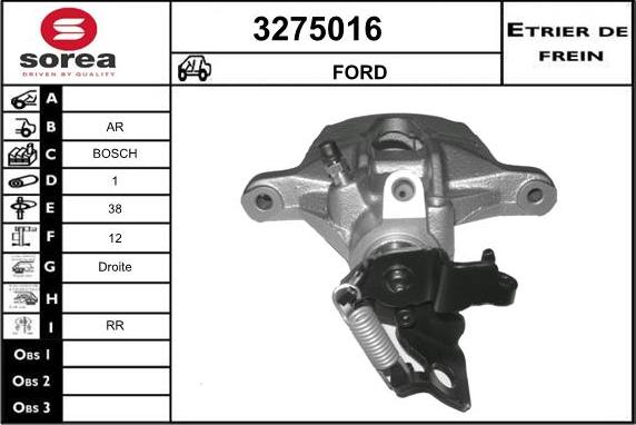 Sera 3275016 - Bremžu suports www.autospares.lv