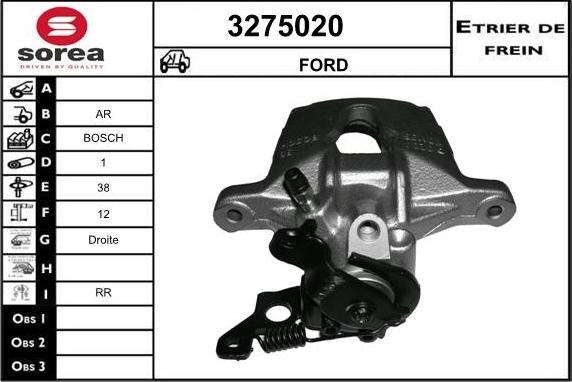 Sera 3275020 - Bremžu suports autospares.lv