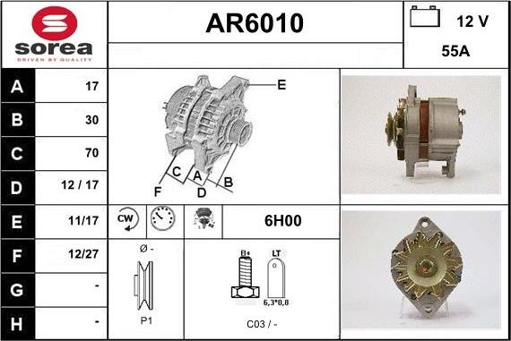 Sera AR6010 - Генератор www.autospares.lv