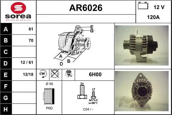 Sera AR6026 - Ģenerators www.autospares.lv