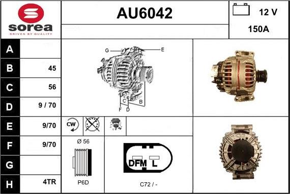 Sera AU6042 - Ģenerators www.autospares.lv