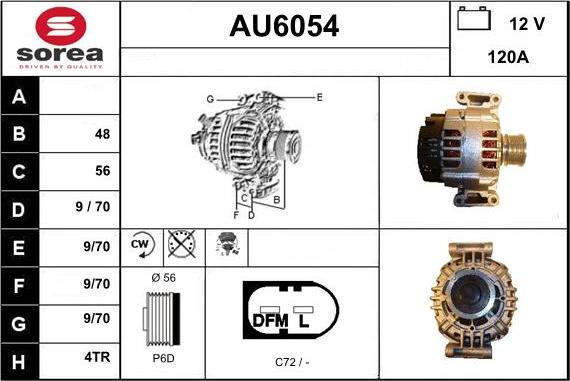 Sera AU6054 - Ģenerators autospares.lv