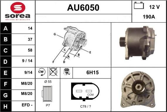 Sera AU6050 - Ģenerators www.autospares.lv