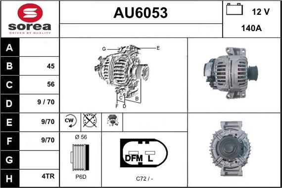 Sera AU6053 - Ģenerators autospares.lv