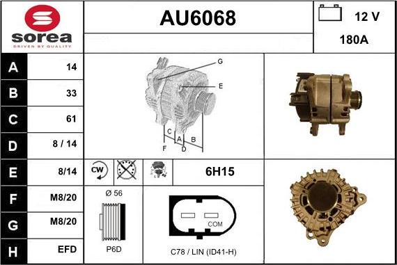 Sera AU6068 - Генератор www.autospares.lv