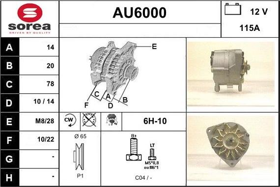 Sera AU6000 - Ģenerators www.autospares.lv