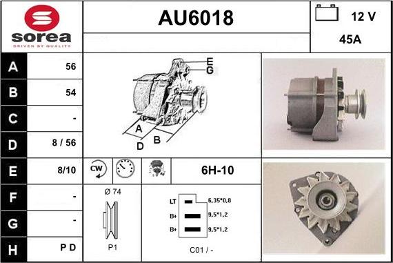 Sera AU6018 - Alternator www.autospares.lv