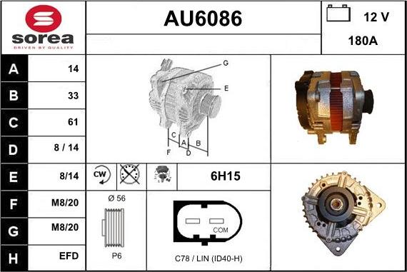 Sera AU6086 - Генератор www.autospares.lv