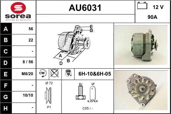 Sera AU6031 - Ģenerators www.autospares.lv