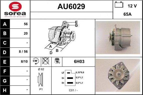 Sera AU6029 - Генератор www.autospares.lv