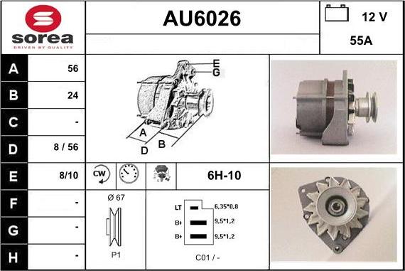 Sera AU6026 - Генератор www.autospares.lv