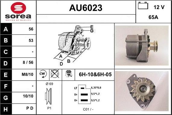 Sera AU6023 - Alternator www.autospares.lv