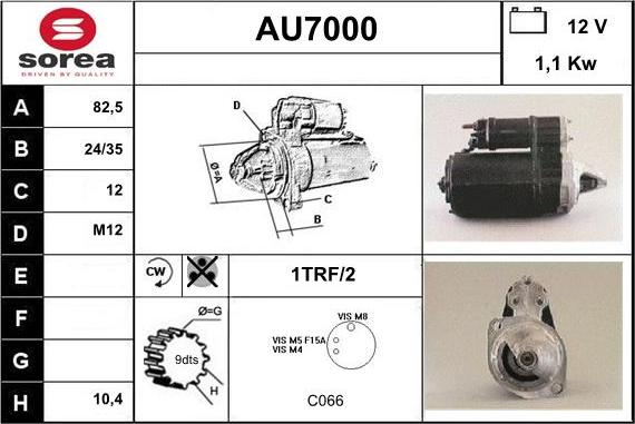 Sera AU7000 - Starteris autospares.lv