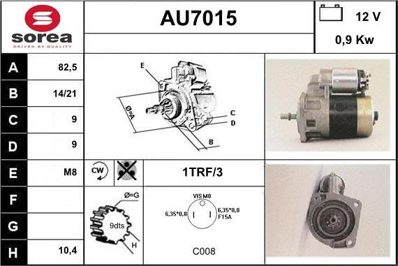 Sera AU7015 - Starteris autospares.lv