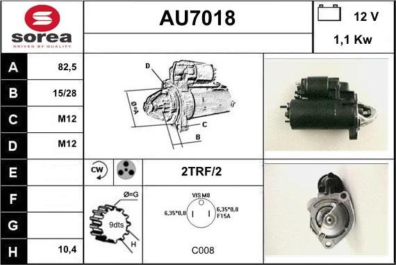 Sera AU7018 - Starteris autospares.lv