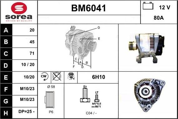 Sera BM6041 - Ģenerators www.autospares.lv