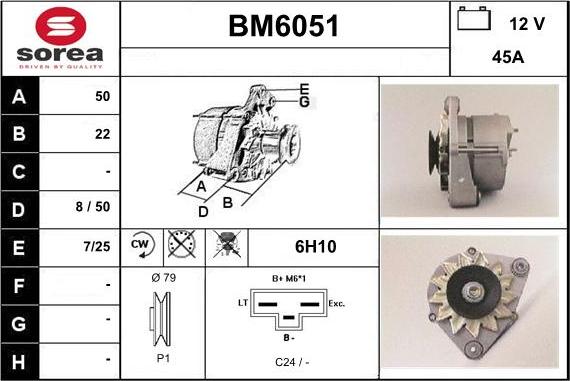 Sera BM6051 - Генератор www.autospares.lv