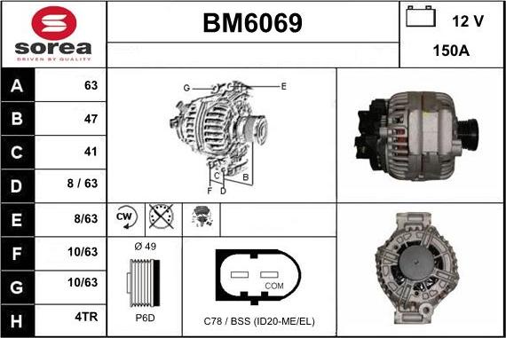 Sera BM6069 - Ģenerators www.autospares.lv