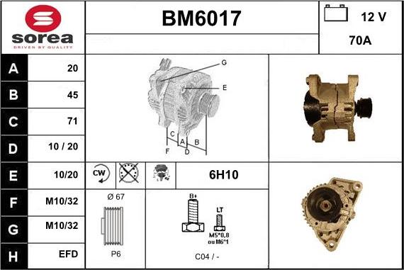 Sera BM6017 - Ģenerators autospares.lv