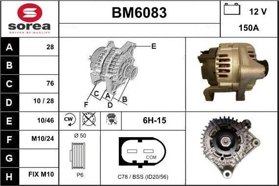 Sera BM6083 - Генератор www.autospares.lv