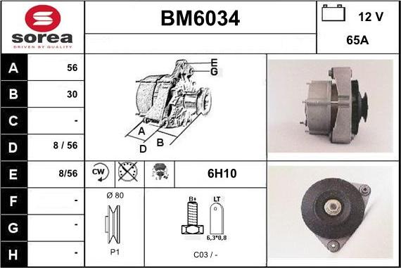 Sera BM6034 - Генератор www.autospares.lv