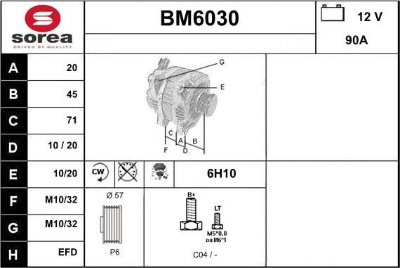 Sera BM6030 - Ģenerators autospares.lv