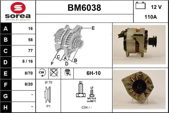 Sera BM6038 - Ģenerators autospares.lv