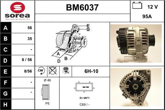 Sera BM6037 - Ģenerators www.autospares.lv