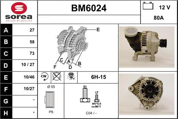 Sera BM6024 - Генератор www.autospares.lv