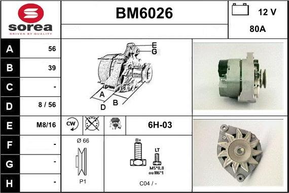 Sera BM6026 - Генератор www.autospares.lv