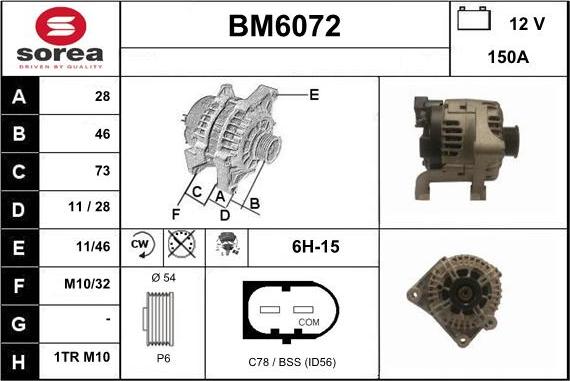 Sera BM6072 - Ģenerators autospares.lv