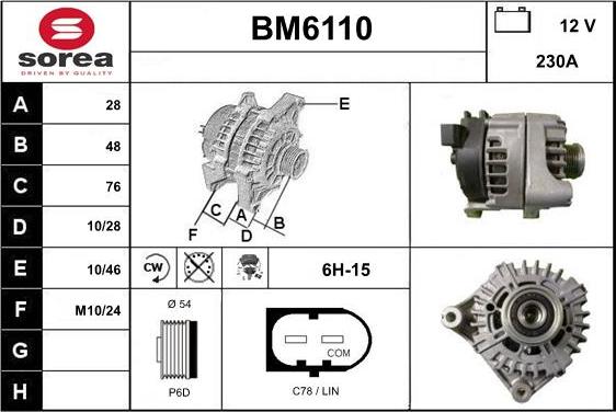 Sera BM6110 - Ģenerators autospares.lv