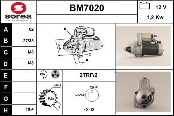 Sera BM7020 - Starter www.autospares.lv