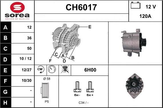 Sera CH6017 - Ģenerators www.autospares.lv