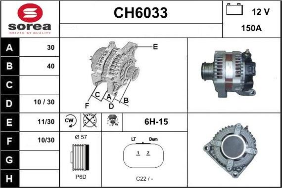 Sera CH6033 - Генератор www.autospares.lv