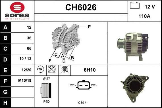 Sera CH6026 - Генератор www.autospares.lv