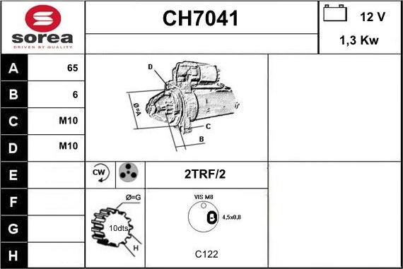 Sera CH7041 - Starter www.autospares.lv