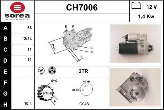 Sera CH7006 - Starter www.autospares.lv