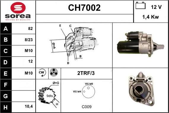 Sera CH7002 - Starteris autospares.lv