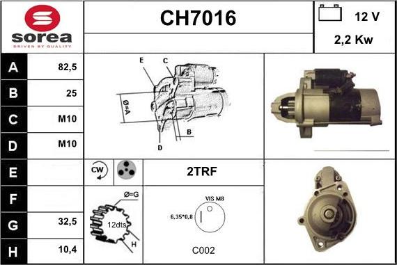 Sera CH7016 - Starteris www.autospares.lv