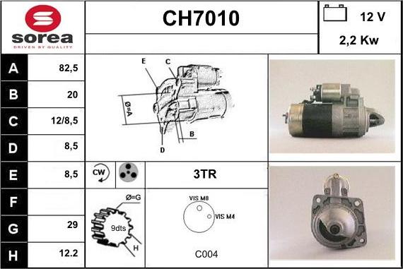 Sera CH7010 - Starteris autospares.lv