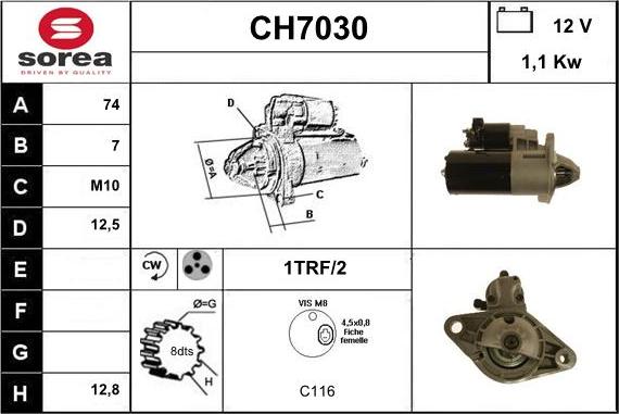 Sera CH7030 - Starter www.autospares.lv