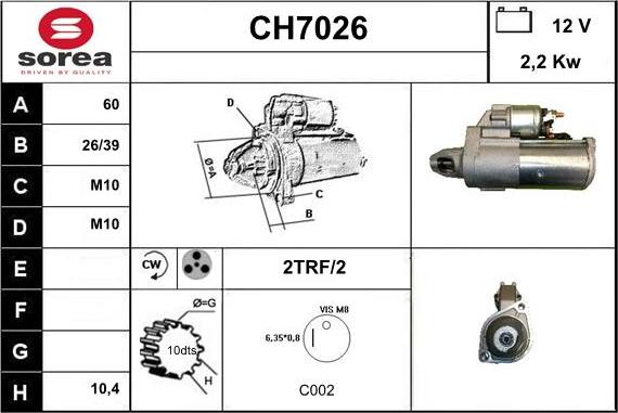 Sera CH7026 - Starteris www.autospares.lv