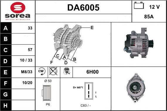 Sera DA6005 - Ģenerators autospares.lv