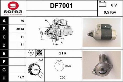 Sera DF7001 - Starteris www.autospares.lv