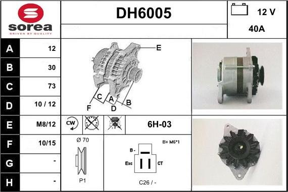 Sera DH6005 - Генератор www.autospares.lv