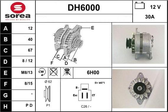 Sera DH6000 - Ģenerators www.autospares.lv