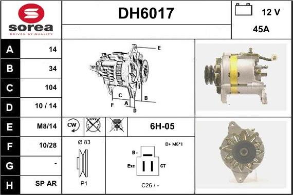 Sera DH6017 - Ģenerators autospares.lv