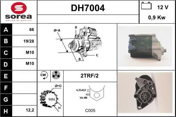 Sera DH7004 - Starteris autospares.lv