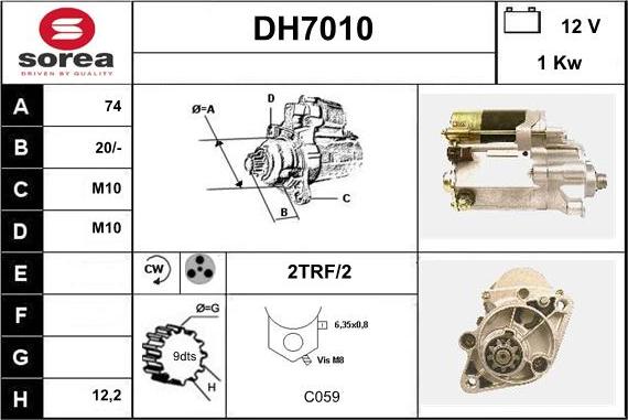 Sera DH7010 - Starteris www.autospares.lv